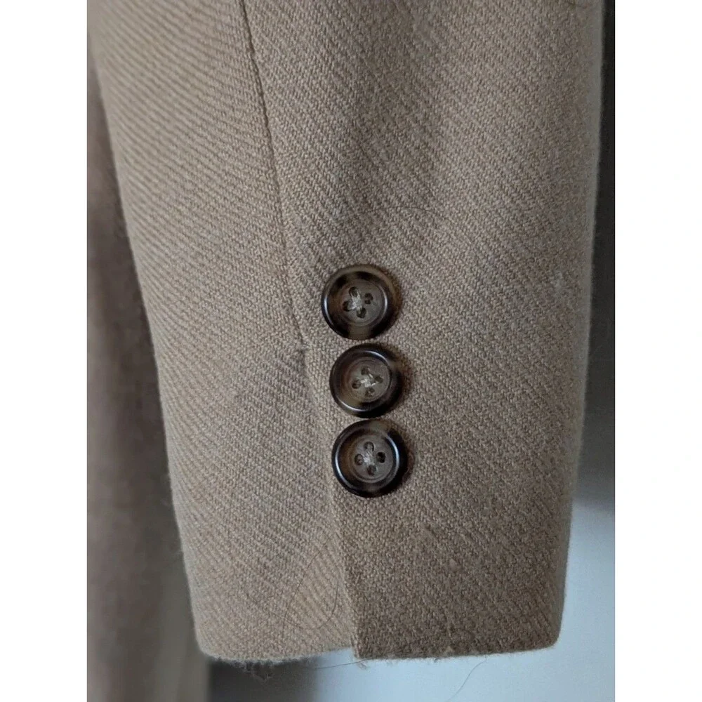 Circle S Western Wool Blazer Jacket 48L Carmel Brown Rodeo Sport Coat Pockets